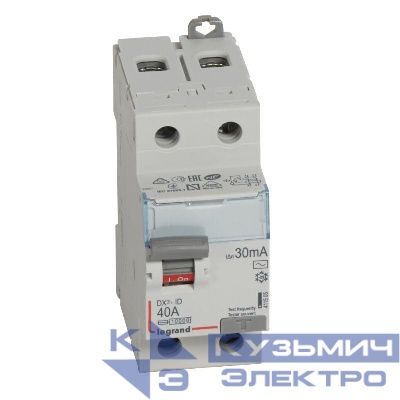 Выключатель дифференциального тока (УЗО) 2п 40А 30мА тип AC DX3 Leg 411505