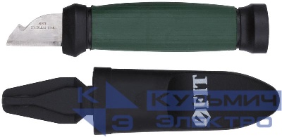 Нож электрика нерж.сталь 2-х сторонняя заточка лезвие 33мм FIT 10642