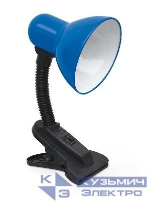 Светильник настольный СНП 21ТС 40Вт E27 230В под лампу на прищепке с подвесом син. IN HOME 4690612046846