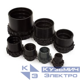 Муфта вводная МВП-15 d15мм 1/2дюйм для металлорукава пластик. черн. Промрукав PR08.3009