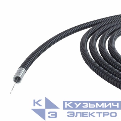 Металлорукав DN 40мм в герметичной ПВХ изоляции низкотемпературный Dвн 40.0мм Dнар 46.0 с протяжкой 25м черн. DKC 6071R-040NPCR