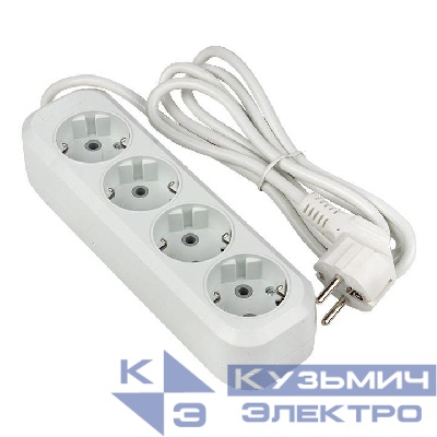 Удлинитель 4х2м с заземл. 16А IP20 Эксперт 3.0кВт ПВС 3х1 PROxima EKF UBA16-310-4-02