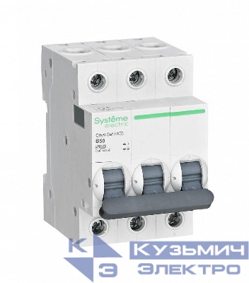 Выключатель автоматический модульный 3п B 50А 4.5кА City9 Set 400В SE C9F14350