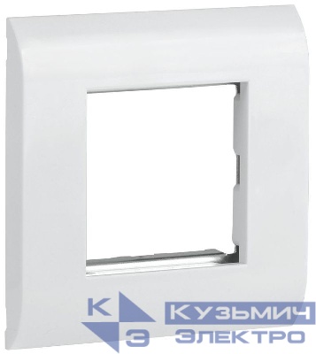 Рамка лицевая для мод. Mosaic 80х80мм метал. суппорт бел. ITK CS5-12M-M