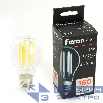 Лампа светодиодная LB-1116 16Вт 6400К E27 2600лм 175-265В FERON 51237
