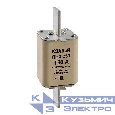 Вставка плавкая ПН2 250 80А У3 КЭАЗ 110886