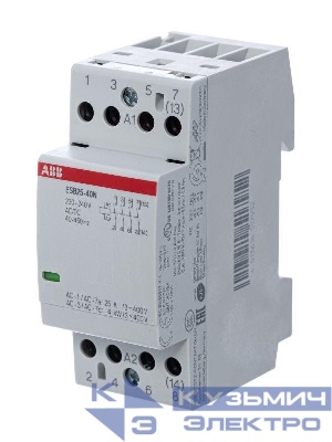 Контактор ESB25-40N-06 модульный (25А АС-1 4НО) катушка 230В AC/DC ABB 1SAE231111R0640
