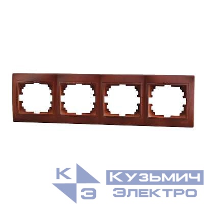 Рамка 4-м Mira горизонт. вишня LEZARD 701-0601-149