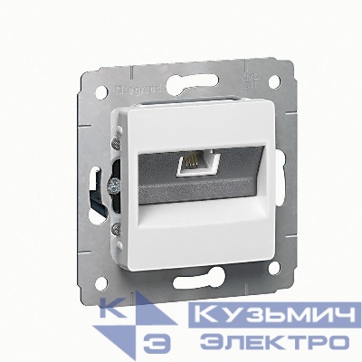 Розетка телефонная 1-м СП Cariva RJ11 бел. (DIY-упак.) Leg 695950
