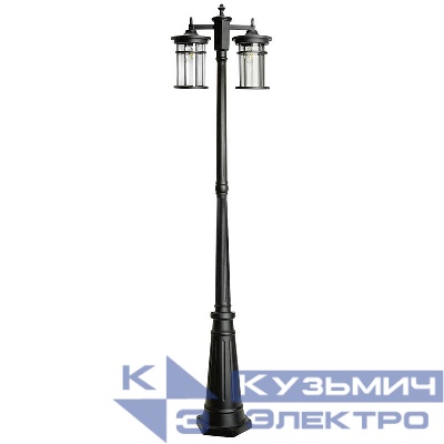 Светильник PL768 2х60Вт E27 IP44 230В садово-парковый черн. FERON 51822