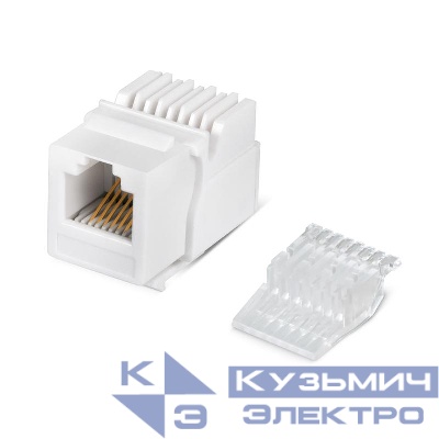 Вставка Keystone Jack RJ12 (6P6C) без инструмента Toolless бел. Cabeus 7007c