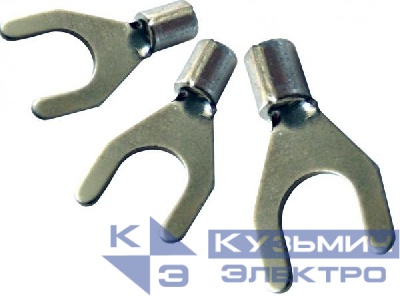 Вилочный кабельный наконечник SNBS 1,25-4 (НВ d=4,3 мм) 0,5-1,5мм2, неизолированный, 100 шт, NETKO Optima