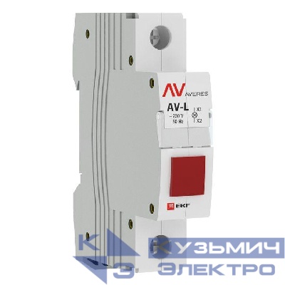 Лампа сигнальная AV-L красн. EKF av-l-red-averes