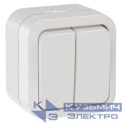 Выключатель 2-кл. ОП TORS TS305 10А IP55 бел. IEK TS-V20-0-10-55-K01