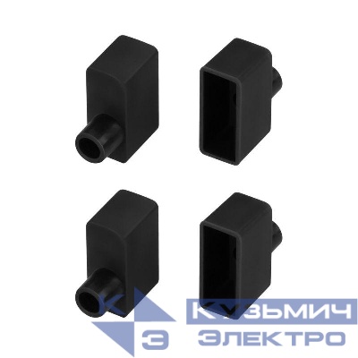 Заглушка WPH-FLEX-0616-SIDE BLACK с отверстием пластик (комплект) Arlight 045880