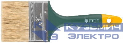 Кисть флейцевая "Контур" натур. светлая щетина пластиковая ручка 3дюйм (75мм) FIT 01167