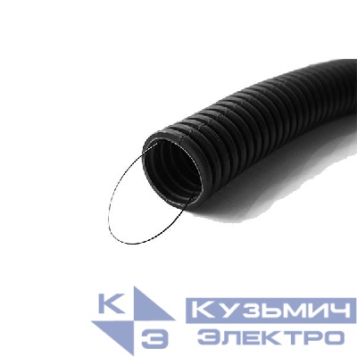 Труба гофрированная легкая d32мм с протяжкой безгалоген. трудногорючая (FRHF) (уп.50м) Урал Пак ГФ-4100032-050