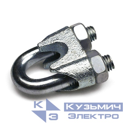 Зажим троса одинарный "Слоник" d5мм DIN 741 (уп.100шт) Промрукав PR08.3893