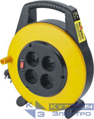 Удлинитель на катушке 4х10м без заземл. 93 954 NPE-RС-04-10-X-2х0.75 закр. NAVIGATOR 93954