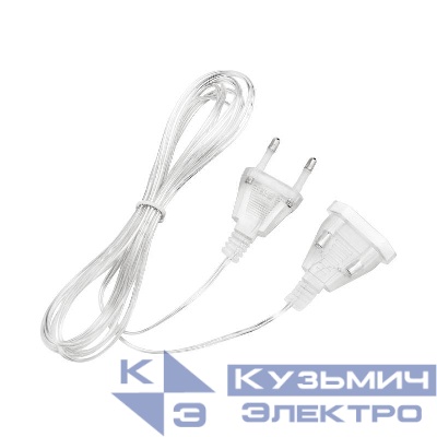 Удлинитель 3м для подключения домашних гирлянд провод прозр. ПВХ Neon-Night 315-424