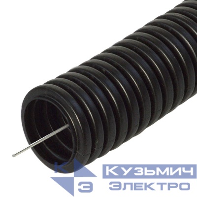 Труба гофрированная ПП легкая dвн 14.1мм dнар 20мм безгалоген. 350 Н (HF) стойкая к УФ черн. (уп.100м) Промрукав PR02.0419