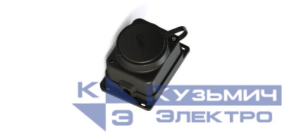 Колодка удлинителя 1-м MultiSet 16А 250В IP44 с заземл. каучук черн. SE MST4003BK