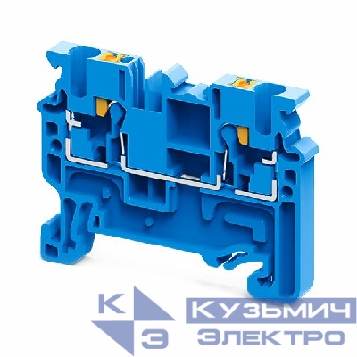 Клемма проходная push-in OptiClip CP-2.5-I-BU-24А (0.2-2.5) син. КЭАЗ 331839