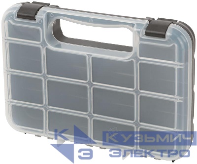 Ящик для крепежа (органайзер) прозрачный 10дюйм ( 245х180х45мм ) FIT 65643