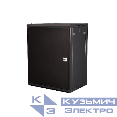 Шкаф телекоммуникационный настен. 19дюйм 15U 769х600х450мм дверь метал. черн. Datarex DR-644001