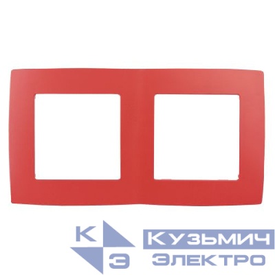 Рамка 2-м 12-5002-23 красн. ЭРА Б0019397