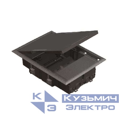 Лючок 2 S-мод. горизонт. подкл. глуб. 69мм посадка 250х178мм сер. Simon Connect SF200-1