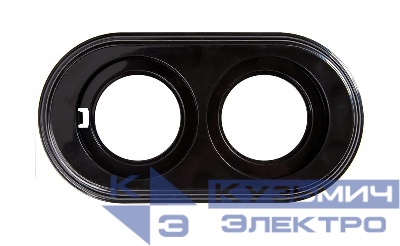 Рамка 2-м ретро пластик. черн. Bironi BF1-620-23