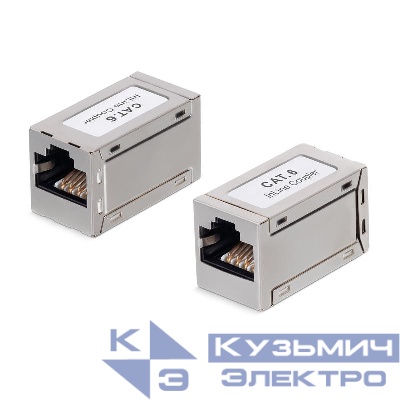 Адаптер проходной CA-8p8c-C6-SH RJ45-RJ45 кат. 6 экранир. Cabeus 9678c