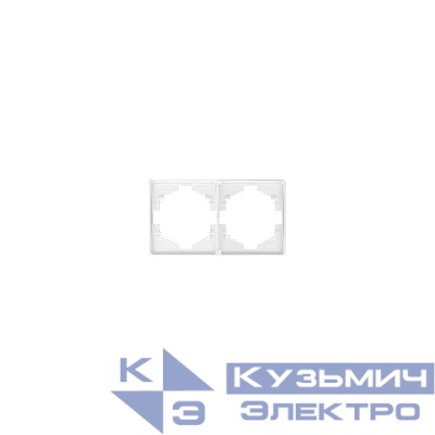 Рамка 2-м ROUND MIELE перламутр Kranz KR-78-0752-1