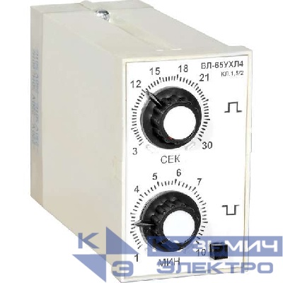 Реле времени ВЛ-65 110/220В импульс. 1-10с пауза 1-10с A8011-76912073