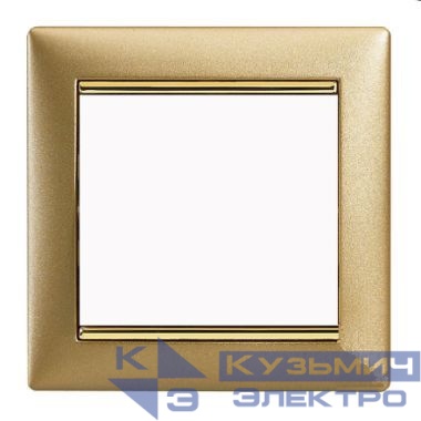 Рамка 1-м Valena матов. зол. (блист.) IEK 694359