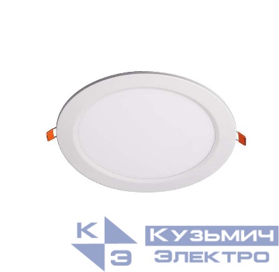 Светильник светодиодный PPL-R WH 24Вт 4000К IP40 d300мм ДВО встраив. ультратонкий кругл. JazzWay 5009769A