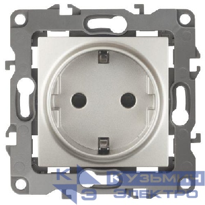 Розетка 1-м СП Эра12 12-2101-15 16А IP20 16AX 250В 2P+E Schuko механизм перламутр. Эра Б0019322
