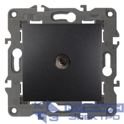 Розетка телевизионная проходная TV Elegance 14-3102-05 IP20 антрацит Эра Б0034300