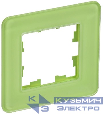 Рамка 1-м BRITE РУ-1-2-Бр стекло эко грин RE IEK BR-M12-G-41-K06