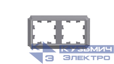 Рамка 2-м AtlasDesign Antique универс. сталь SE ATN100902