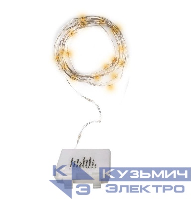 Гирлянда DC-G03-50Y 50microLED 5.1м 8реж. 3xAA (не в компл.) желт. ФАZА 5047853