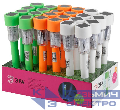 Светильник садовый SL-PL30-CLR солнечная батарея пластик цветн. 32см (24/1320) Эра Б0032593