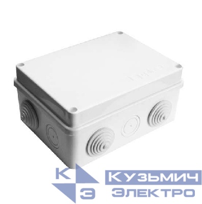 Коробка распределительная ОП 150х110х70мм IP54 10 выходов 6 гермовводов крышка на винтах бел. Epplast 210301