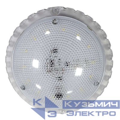 Светильник светодиодный СПЕЦСВЕТ 03-007-401 "ЖКХ-LED" 7Вт 6500К IP50 840лм ф133 с датчиком (инд. упак.) Элетех 1030450337