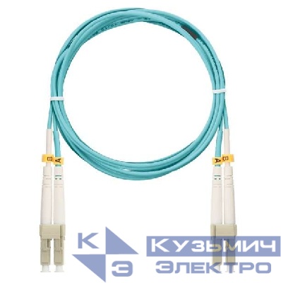 Патч-корд NMF-PC2M3C2-LCU-LCU-002 волоконно-оптический соед. многомод. 50/125мкм стандарта ОМ3 LC/UPC-LC/UPC двойн. LSZH нг(В)-HFLTx 2мм аква 2м NIKOMAX NMF-PC2M3C2-LCU-LCU-002