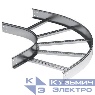 Угол горизонтальный 90град. 50х600 R-300 в компл. с крепежн. элемент. и соед. пластинами гор. оцинк. DKC LC5360KHDZ