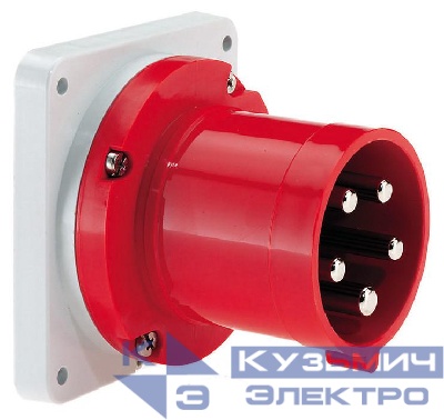 Вилка встраиваемая 63А 5п 3P+N+PE 6ч 400В IP44 Bals 2837