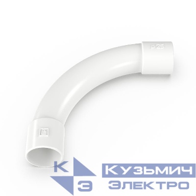 Соединитель угловой d25мм бел. (уп.30 шт) Промрукав PR13.0465