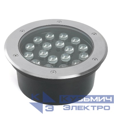 Светильник SP2804 20Вт 3000К IP67 AC/DC 12В D200хH90мм внутр. d170мм тротуарный FERON 48348